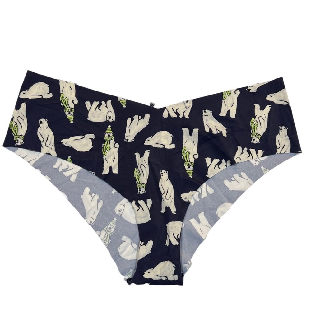 🤍 NEW Aerie M Cheeky Blue and White Polar Bear Panties 🎀